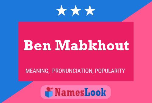 Постер имени Ben Mabkhout