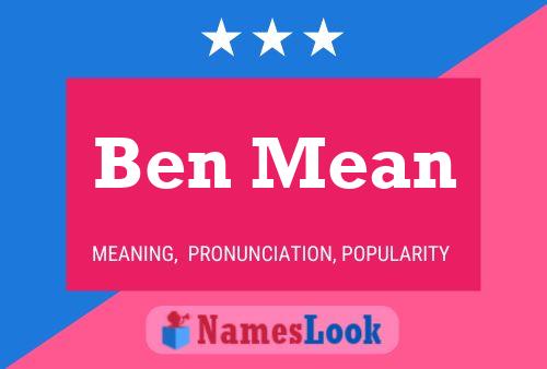 Постер имени Ben Mean