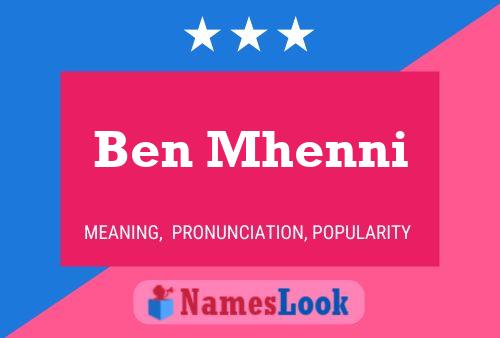 Постер имени Ben Mhenni