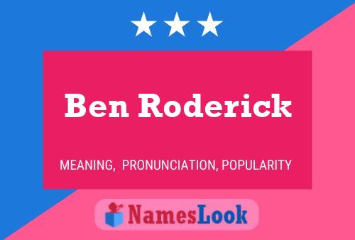 Постер имени Ben Roderick