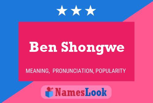 Постер имени Ben Shongwe