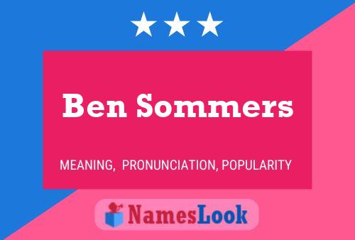 Постер имени Ben Sommers