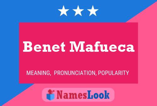 Постер имени Benet Mafueca