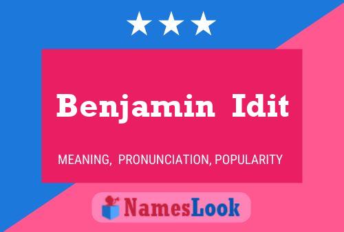 Постер имени Benjamin  Idit