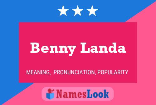 Постер имени Benny Landa