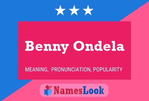 Постер имени Benny Ondela