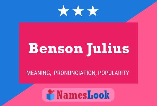 Постер имени Benson Julius