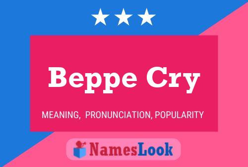 Постер имени Beppe Cry