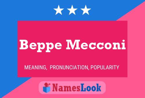 Постер имени Beppe Mecconi