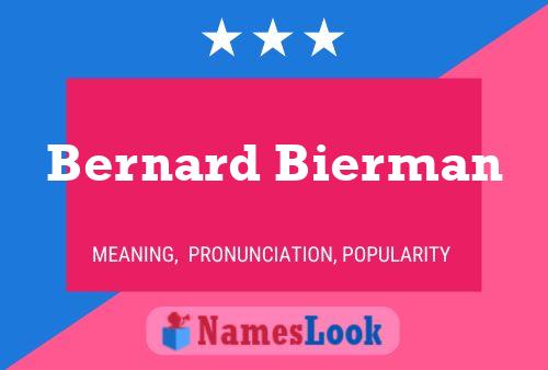 Постер имени Bernard Bierman