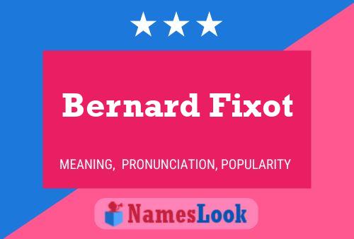 Постер имени Bernard Fixot