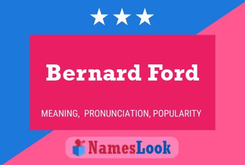 Постер имени Bernard Ford