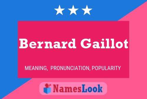 Постер имени Bernard Gaillot