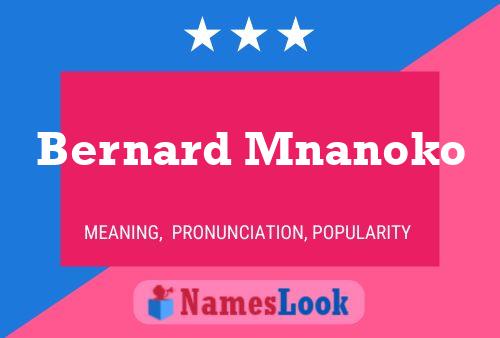 Постер имени Bernard Mnanoko