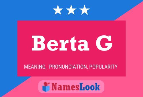 Постер имени Berta G