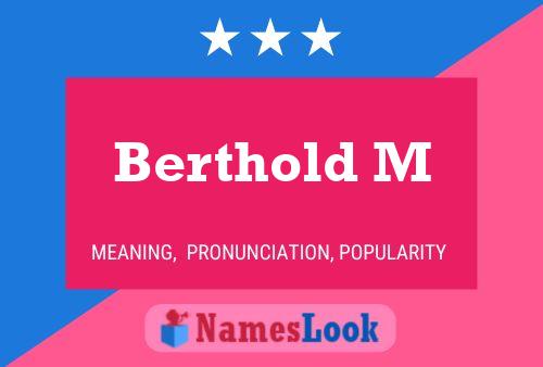 Постер имени Berthold M