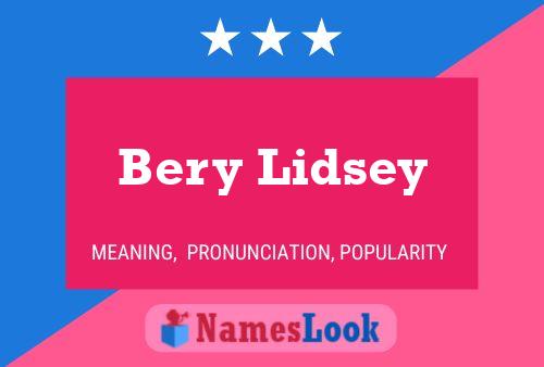 Постер имени Bery Lidsey