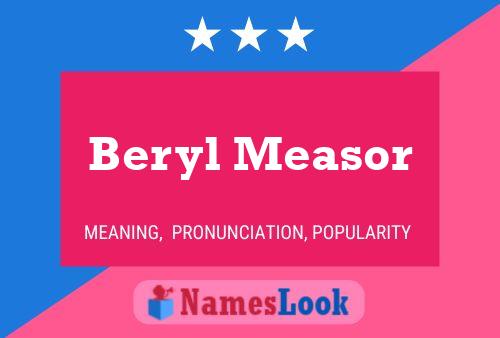 Постер имени Beryl Measor