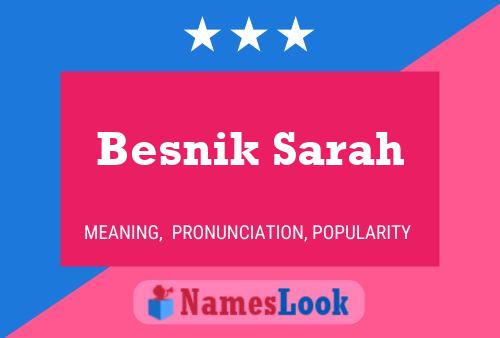 Постер имени Besnik Sarah