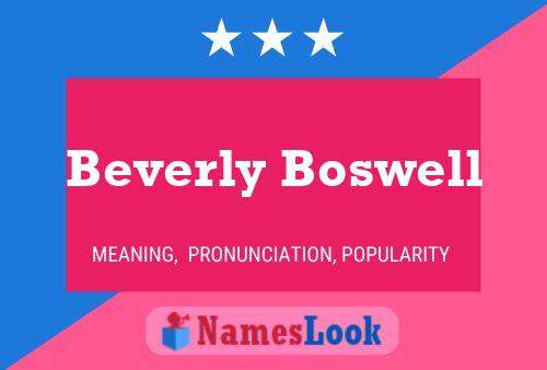 Постер имени Beverly Boswell