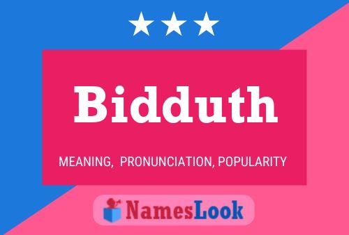 Постер имени Bidduth