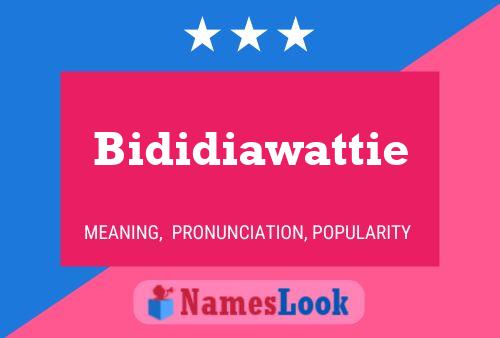 Постер имени Bididiawattie