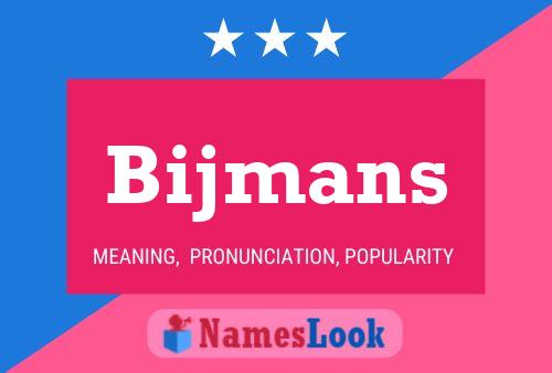 Постер имени Bijmans