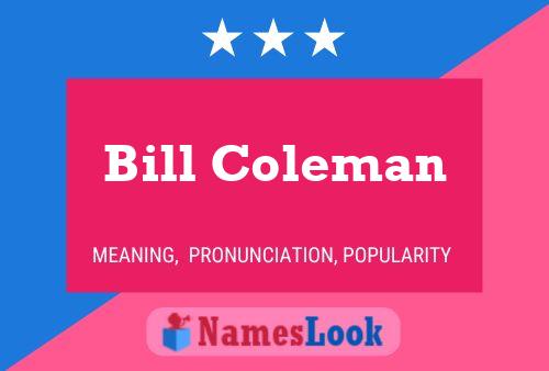 Постер имени Bill Coleman