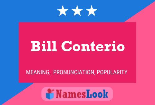 Постер имени Bill Conterio