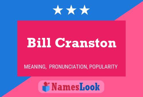 Постер имени Bill Cranston