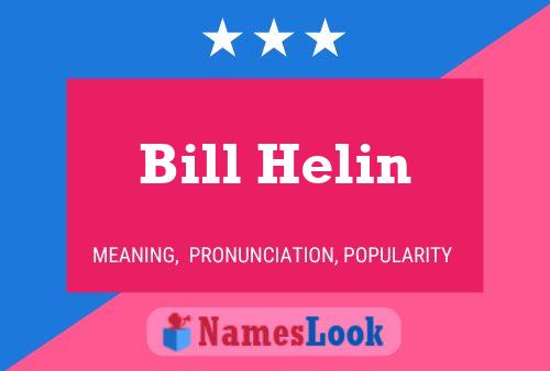 Постер имени Bill Helin