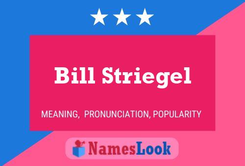 Постер имени Bill Striegel