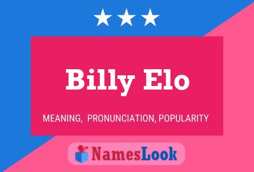 Постер имени Billy Elo