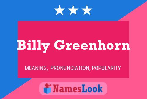 Постер имени Billy Greenhorn