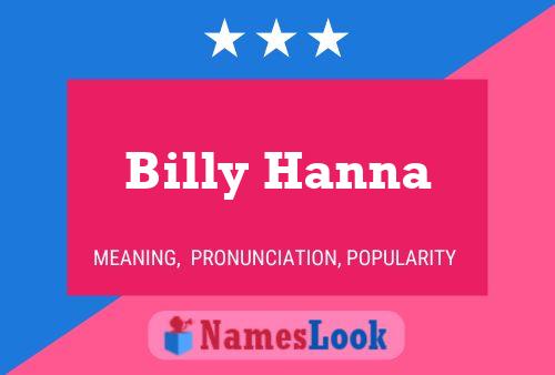 Постер имени Billy Hanna