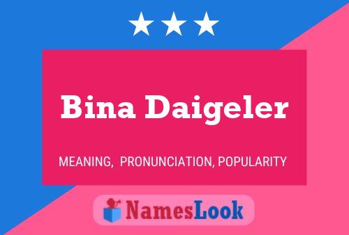 Постер имени Bina Daigeler