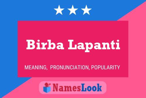 Постер имени Birba Lapanti