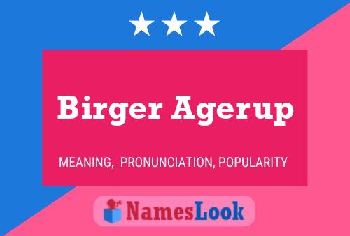 Постер имени Birger Agerup