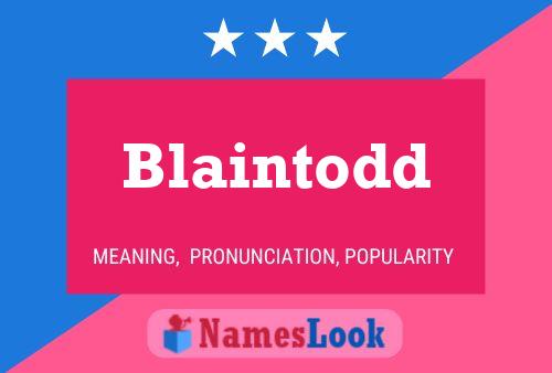 Постер имени Blaintodd