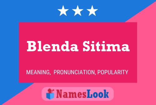 Постер имени Blenda Sitima