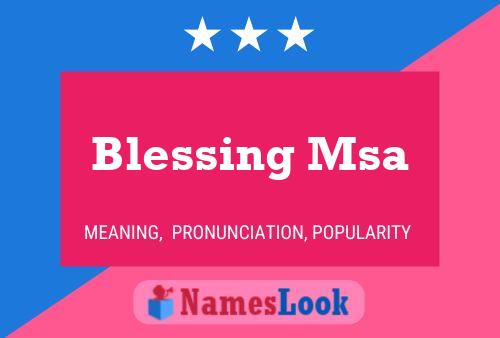 Постер имени Blessing Msa