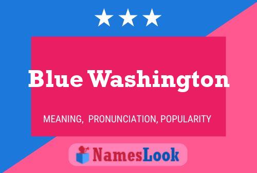 Постер имени Blue Washington