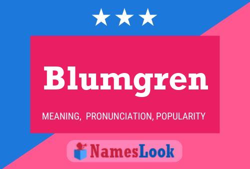 Постер имени Blumgren