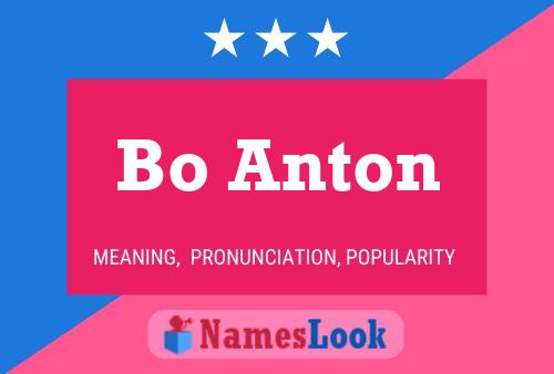 Постер имени Bo Anton