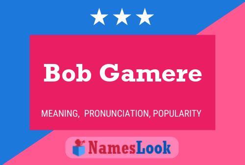 Постер имени Bob Gamere