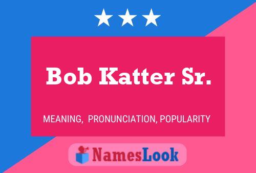 Постер имени Bob Katter Sr.