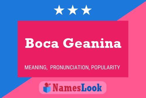 Постер имени Boca Geanina