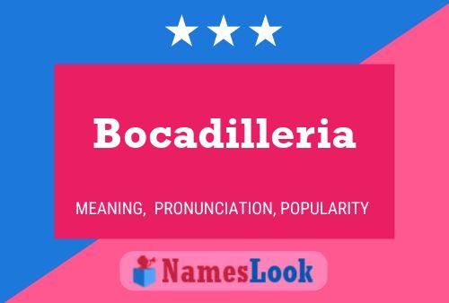 Постер имени Bocadilleria