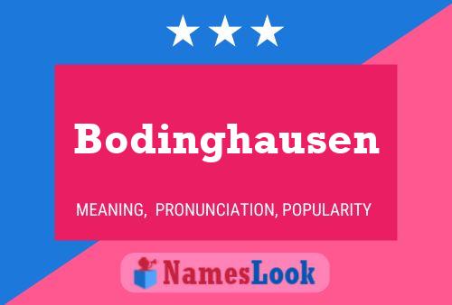 Постер имени Bodinghausen