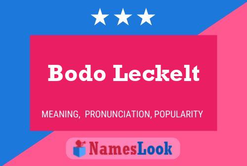 Постер имени Bodo Leckelt